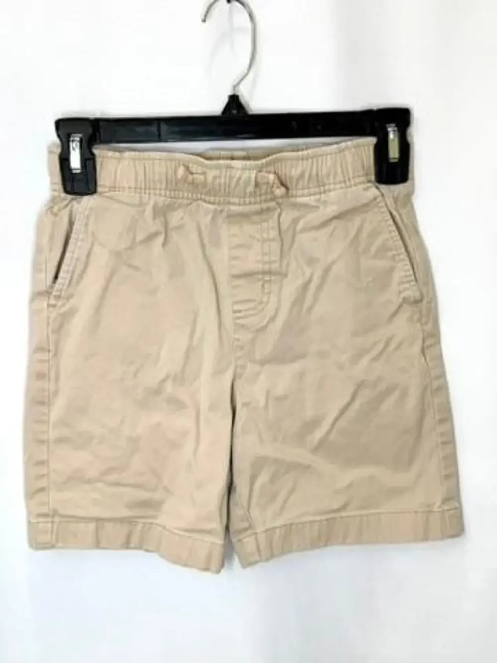 Vineyard Vines Boys Khaki Chino Shorts Size S Beige Elastic Waist Drawstring